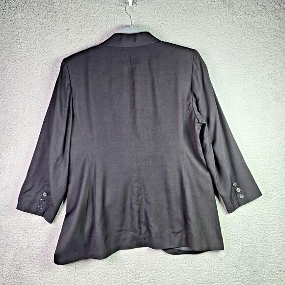 VTG JH Collectibles Classic Black Blazer Notch Lapel Union Tag Career Plus Sz 16 - Picture 14 of 16